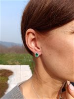 Vicenza - Piazzetta Palladio 2 - Orecchini Crivelli Donna SMERALDO in Oro bianco Smeraldo 1.51 Ct 326-BO-121 - 326-BO-121